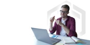 Man working on computer