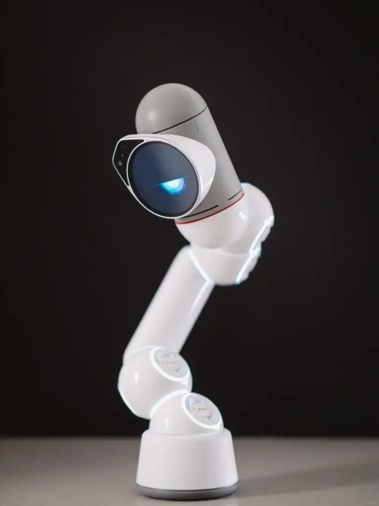 Video surveillance AI robot arm