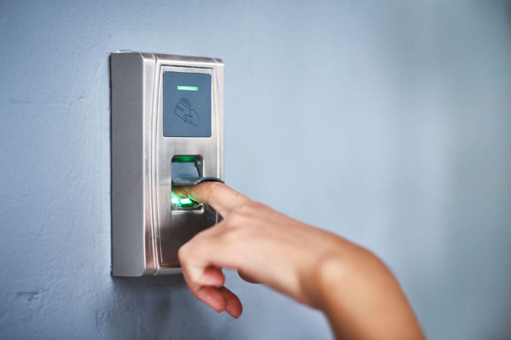 Finger Scanner Locking Secure Door